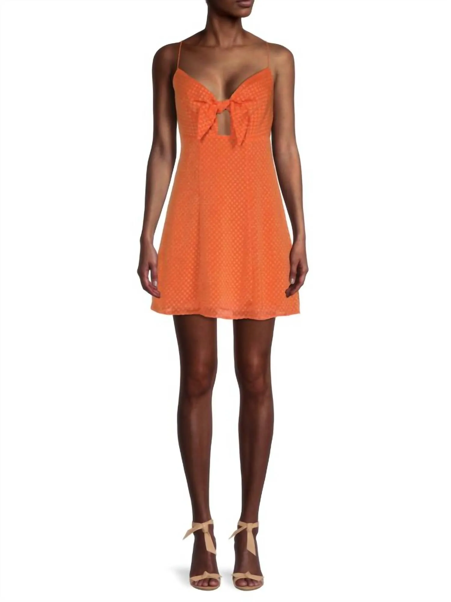 Alice   Olivia - Checked Tie-Front Dress