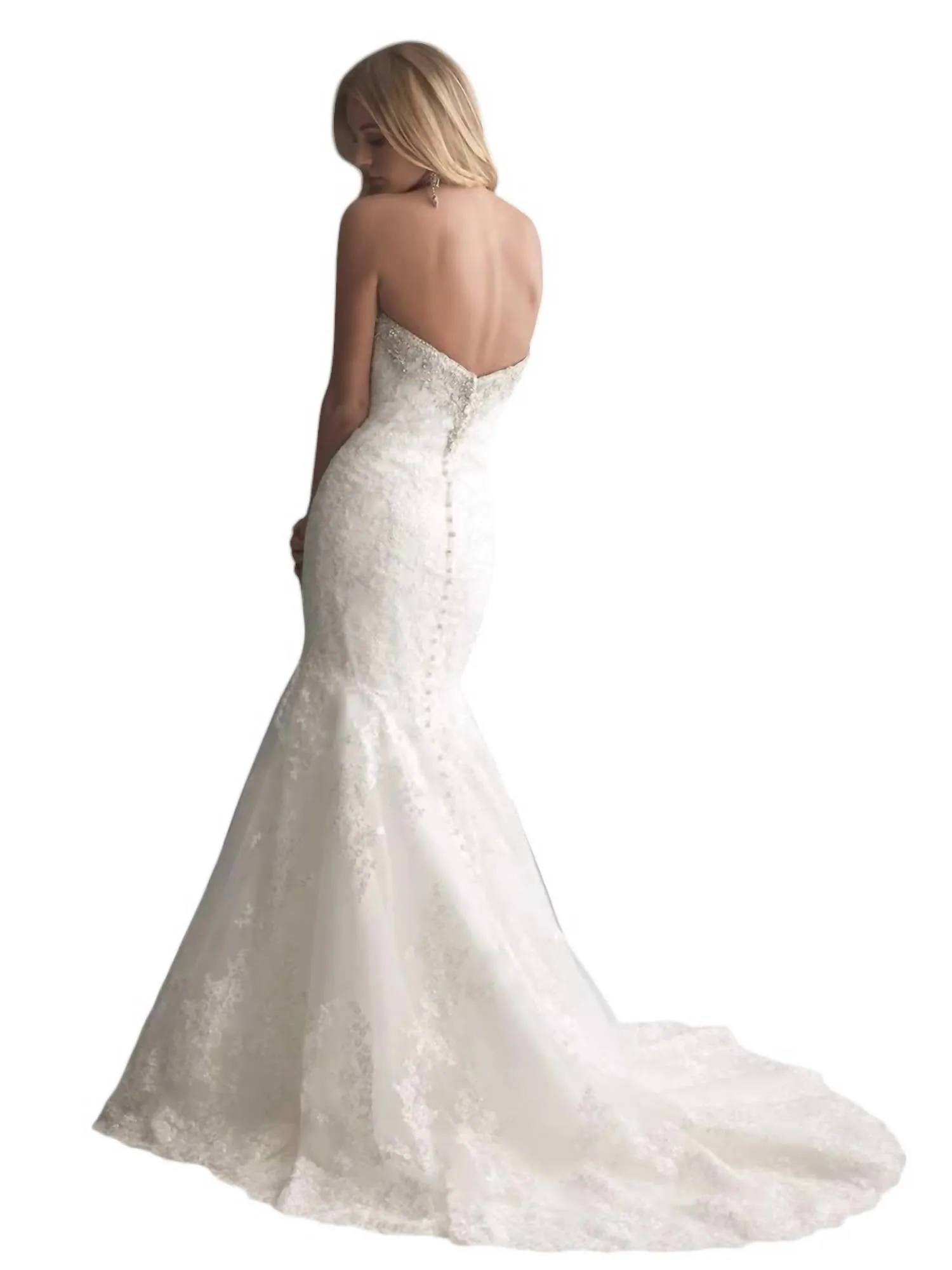 Allure Bridals - Swarovski Crystal Embellished Fit and Flare Gown