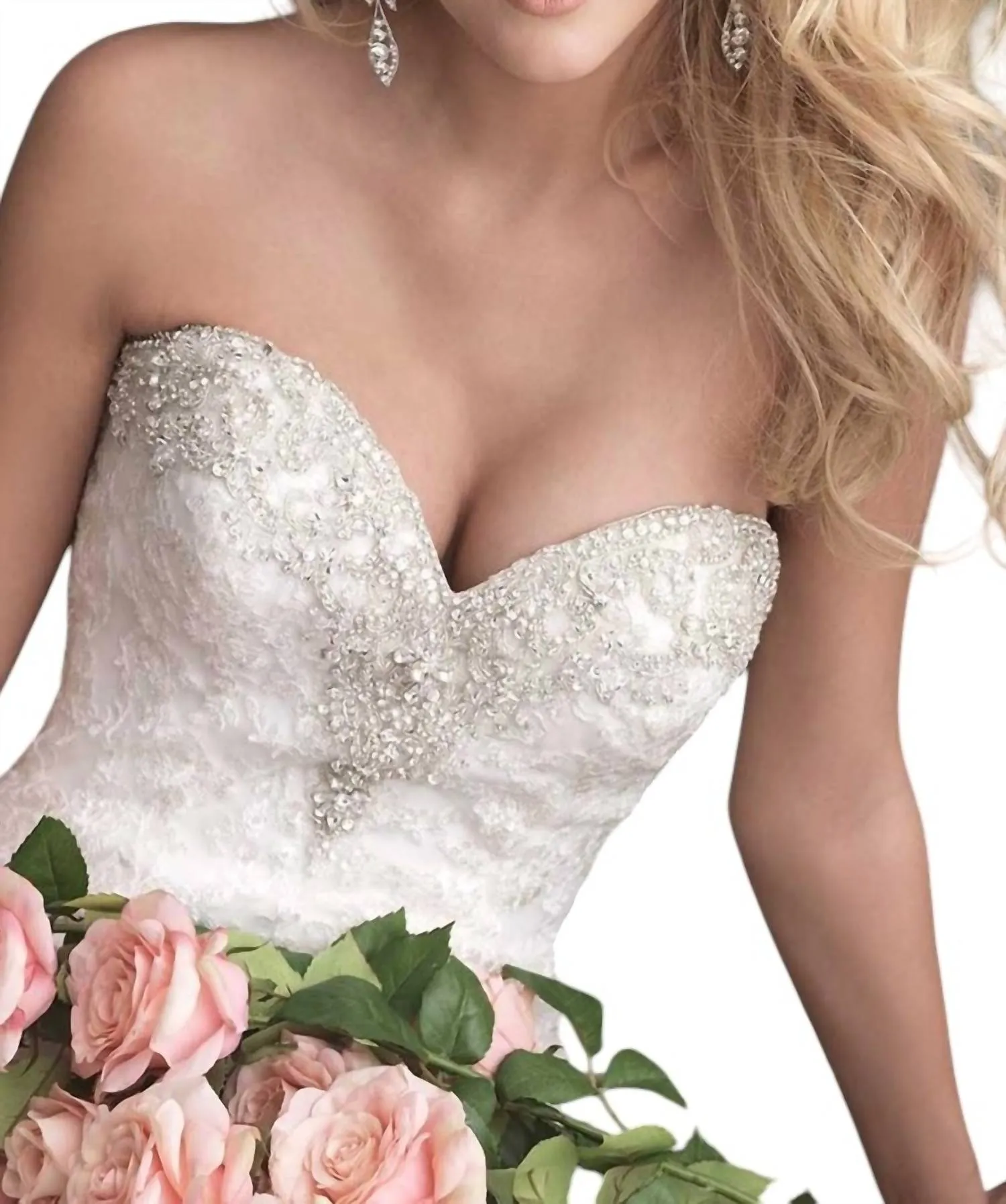 Allure Bridals - Swarovski Crystal Embellished Fit and Flare Gown