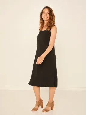 Bamboo A-Line Singlet Dress - Black