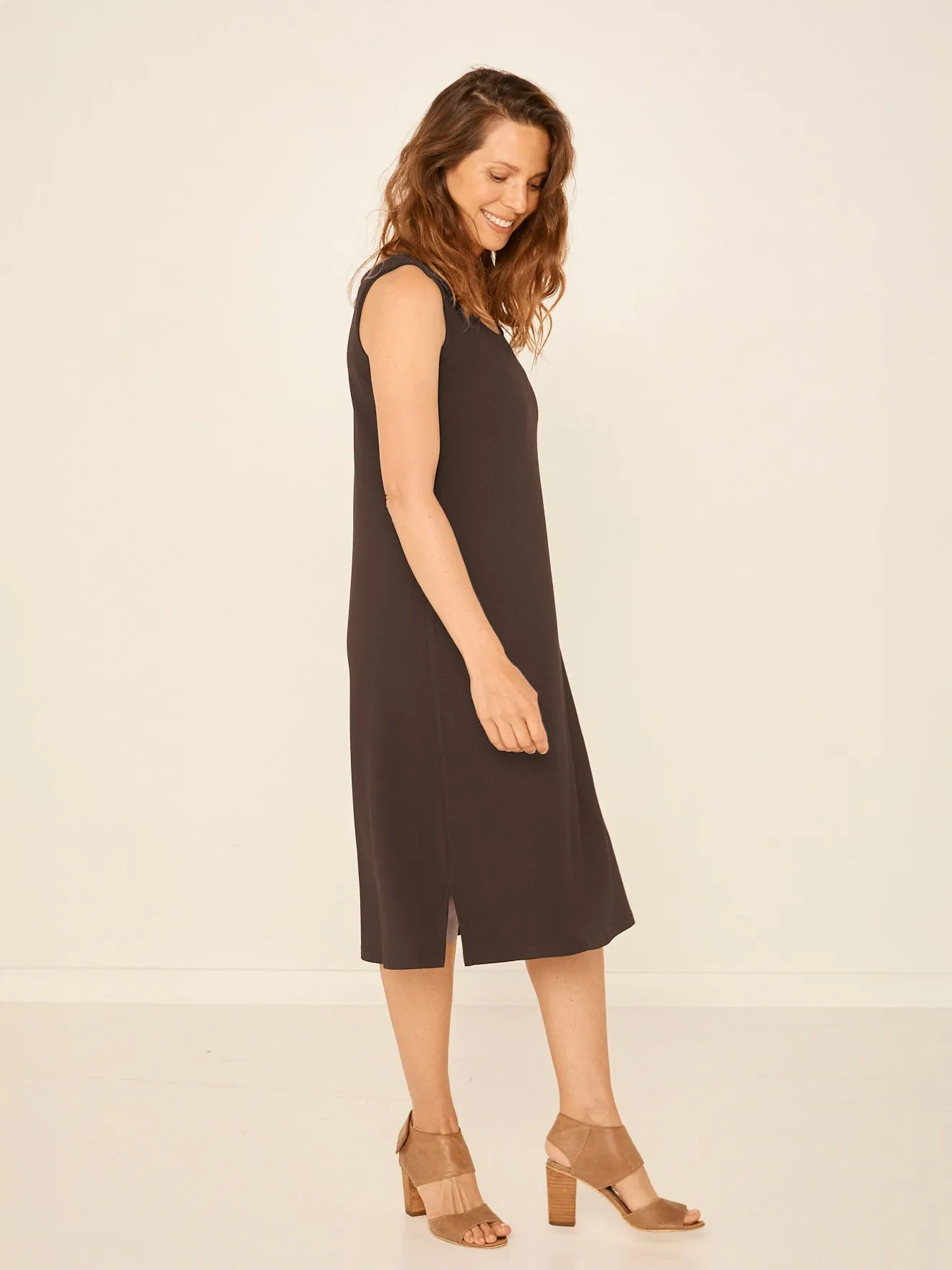 Bamboo A-Line Singlet Dress - Cocoa