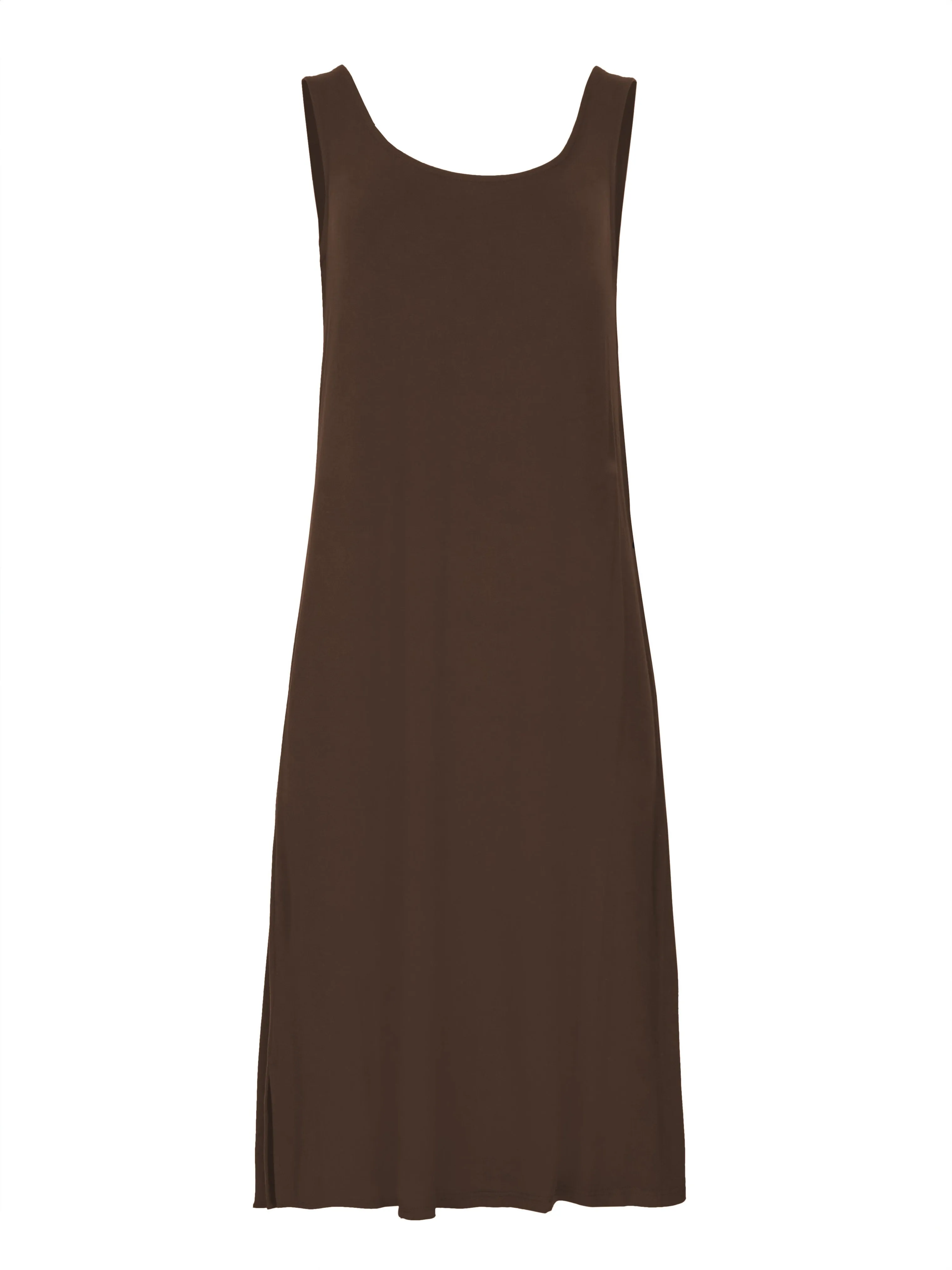 Bamboo A-Line Singlet Dress - Cocoa