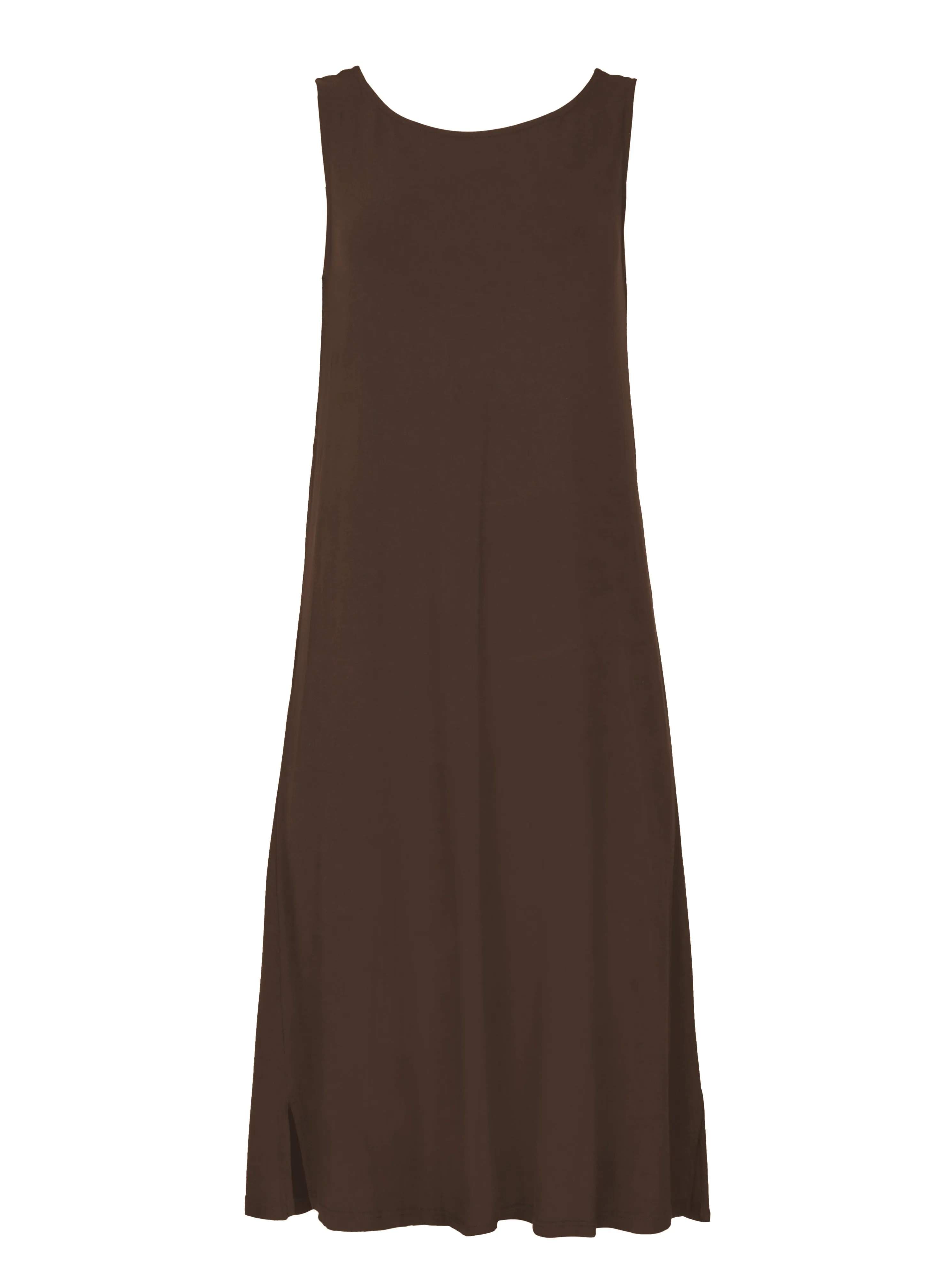 Bamboo A-Line Singlet Dress - Cocoa