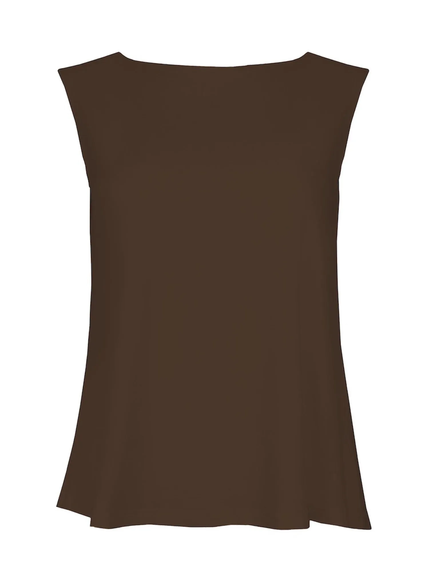 Bamboo Boat Neck Singlet - Cocoa