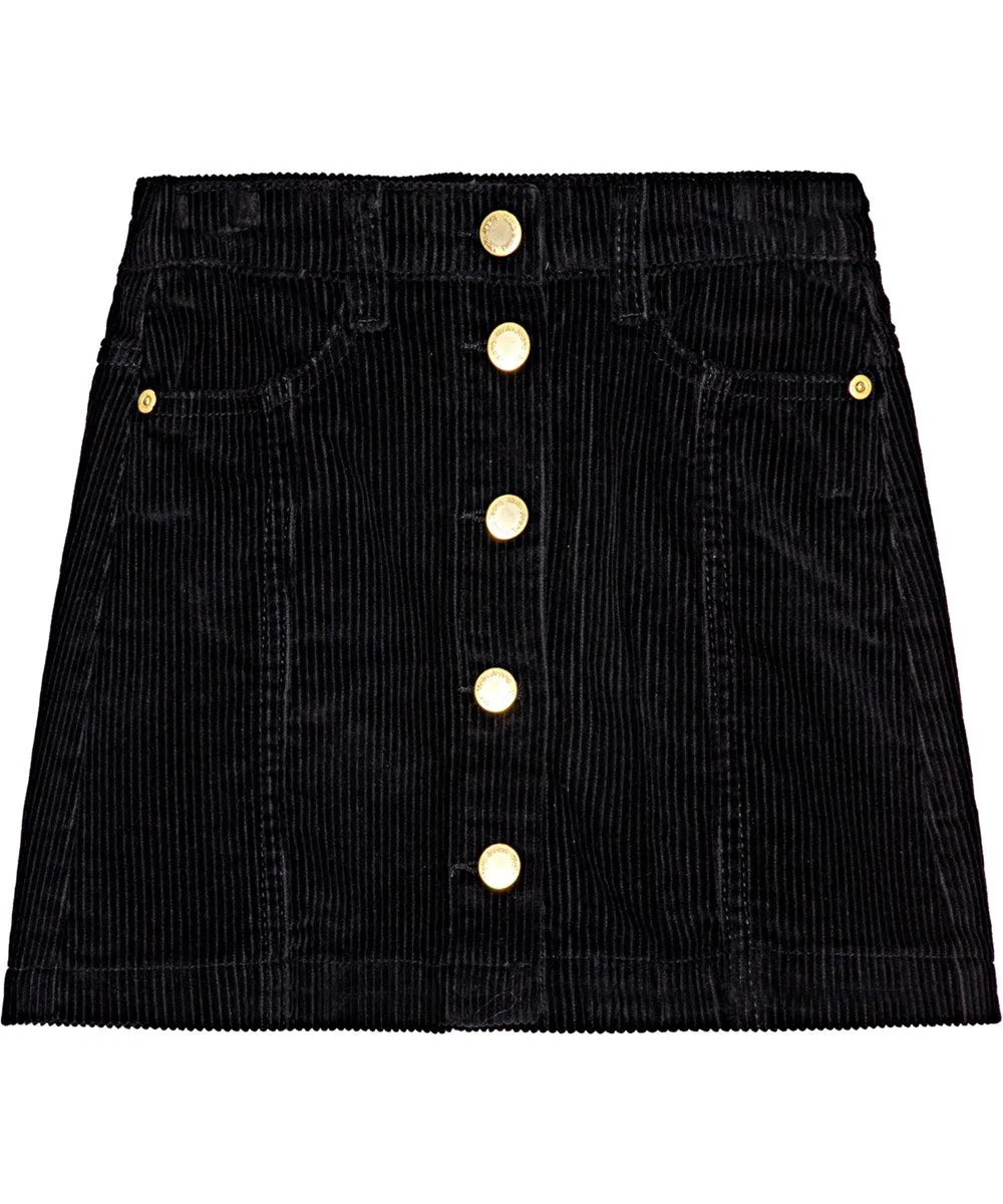 Bera Black Velvet Skirt
