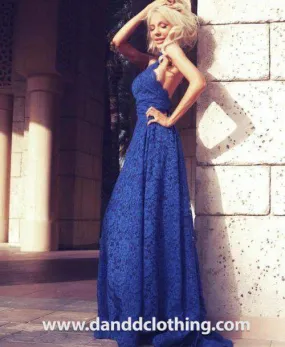 Blue Evening Dress from Lace