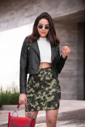 Classic Camouflage Pattern Plakat Pencil Skirt