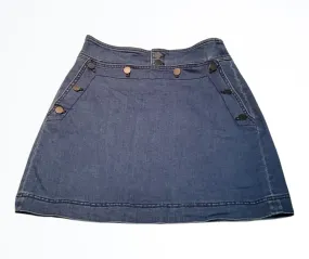 Club Monaco Blue Jean Skirt With Black Buttons Size 4