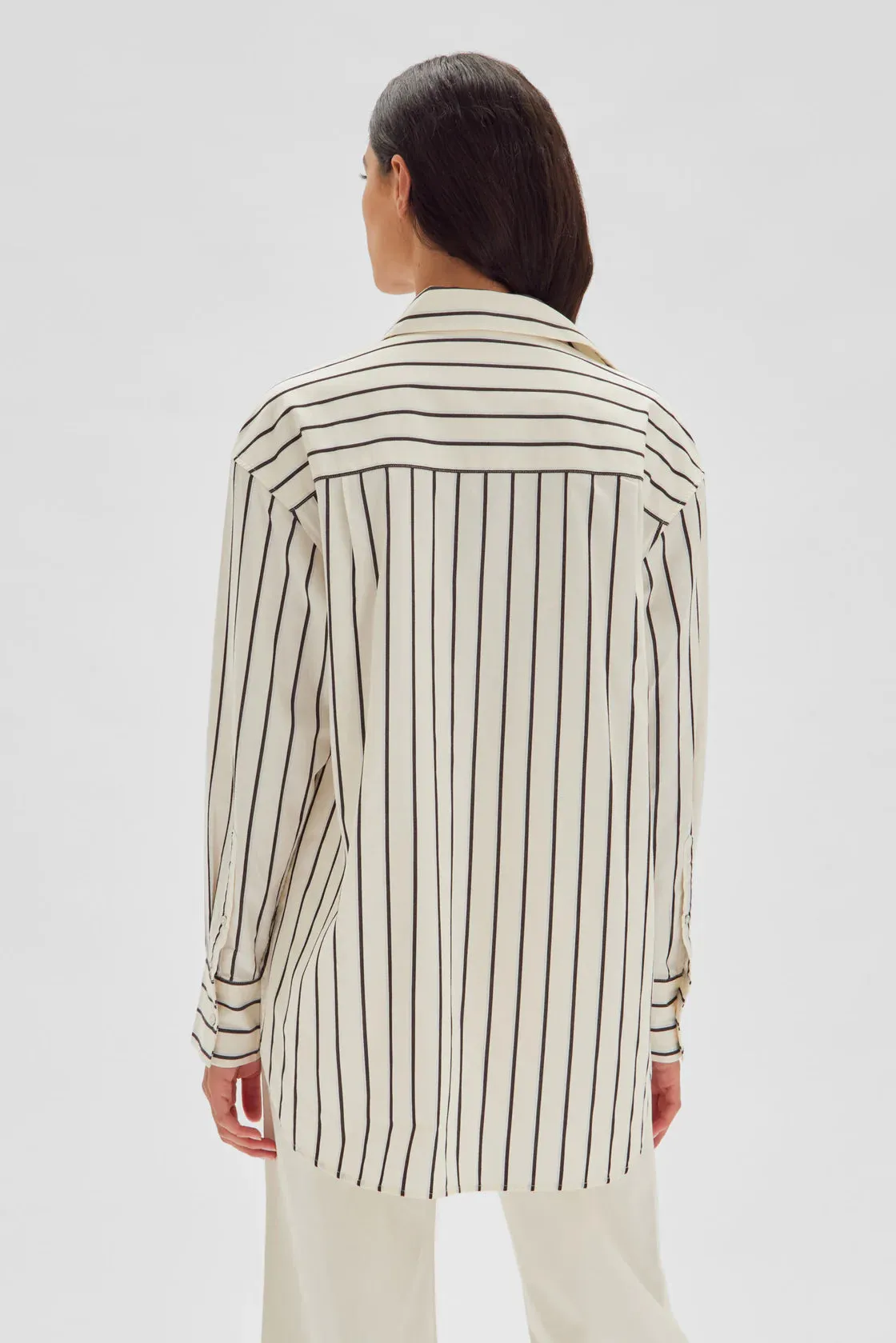 EVERDAY POPLIN SHIRT | BORDEAUX STRIPE