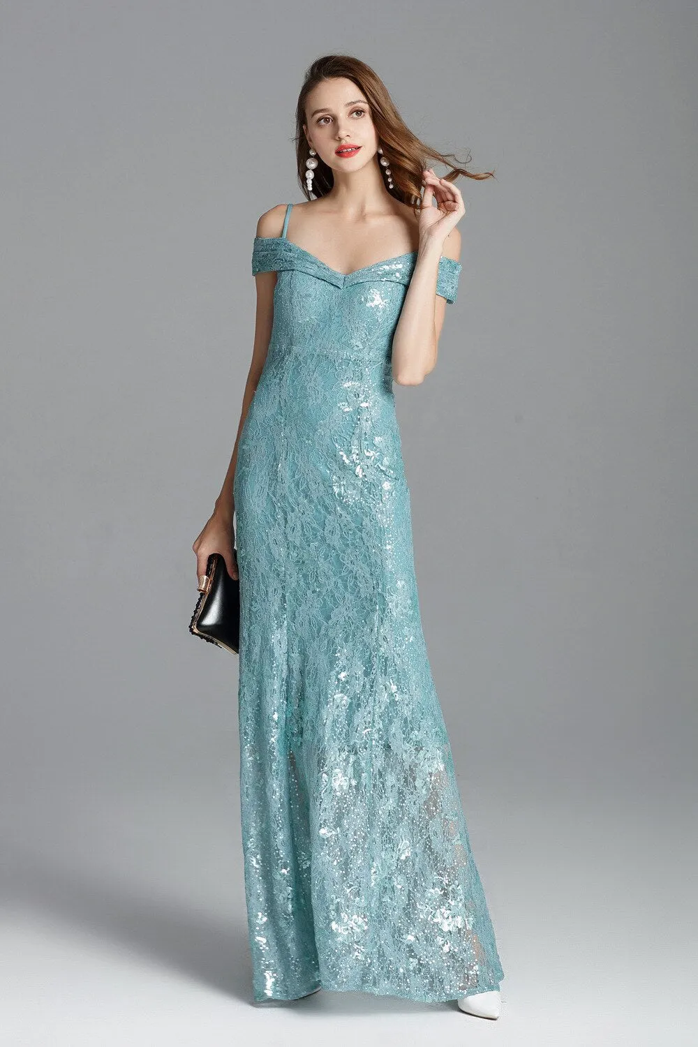 FashionSierra - Party Prom Embroidery Sequined Lace Fashion Long Dresses