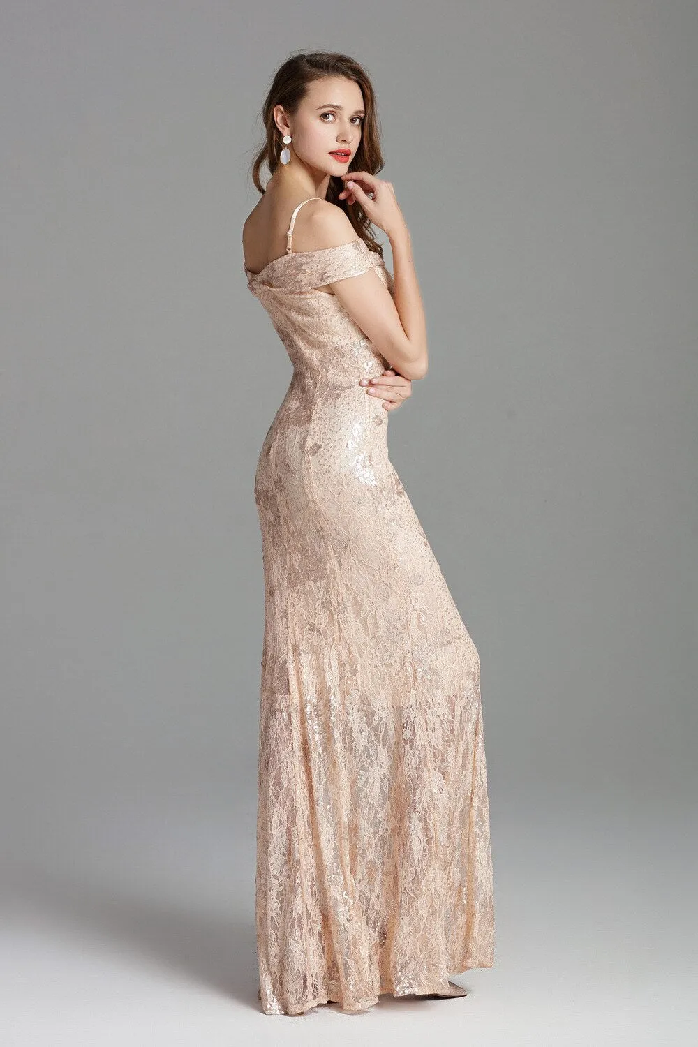 FashionSierra - Party Prom Embroidery Sequined Lace Fashion Long Dresses