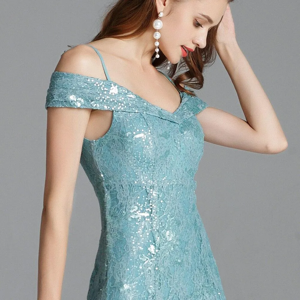 FashionSierra - Party Prom Embroidery Sequined Lace Fashion Long Dresses