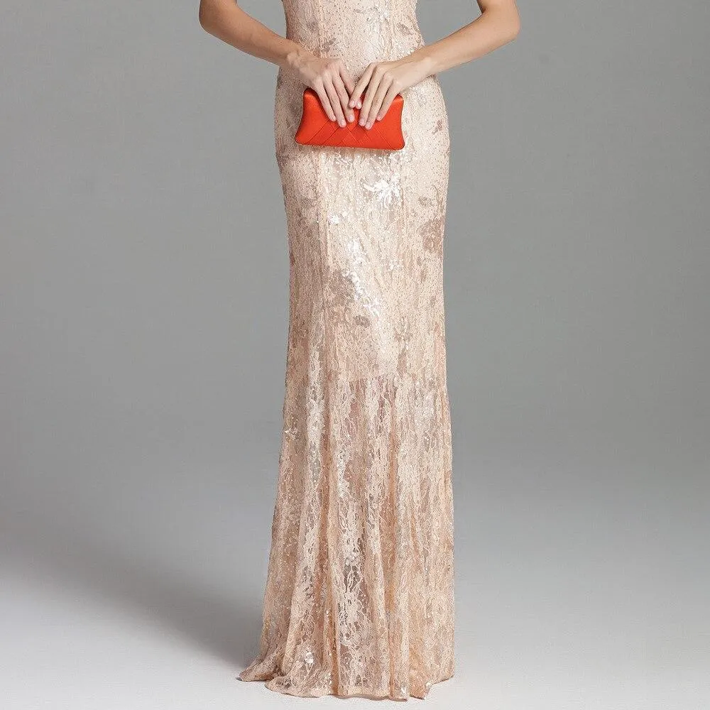 FashionSierra - Party Prom Embroidery Sequined Lace Fashion Long Dresses