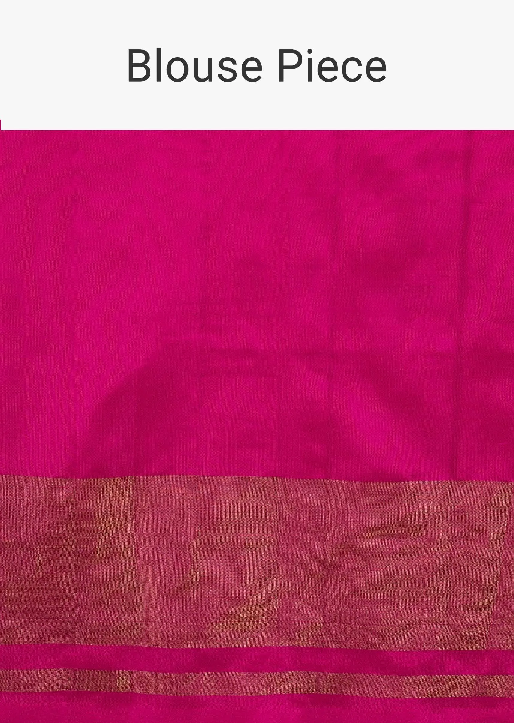 Grape Purple Saree In Silk With Ikat Weave Patola Work