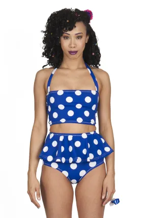 Polka Dot Peplum Swim Bottom (Small)