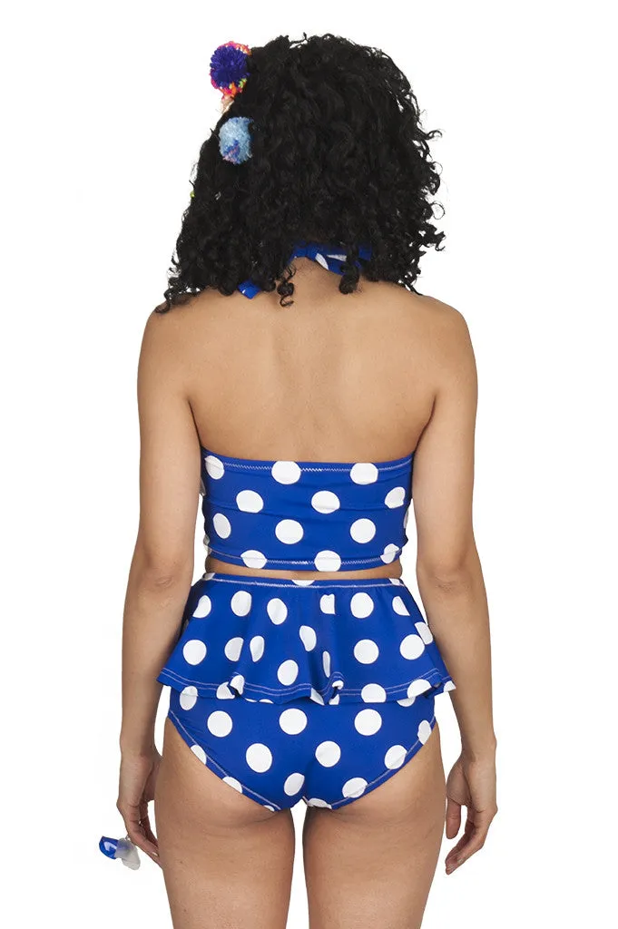 Polka Dot Peplum Swim Bottom (Small)