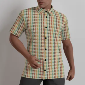 Retro Shirt Men, Retro Top Men, 60s Top Men, 60s style shirt, Wavy Stripe Shirt Men, Geometric Shirt Men, Mid Century Top, 60s inspired Top