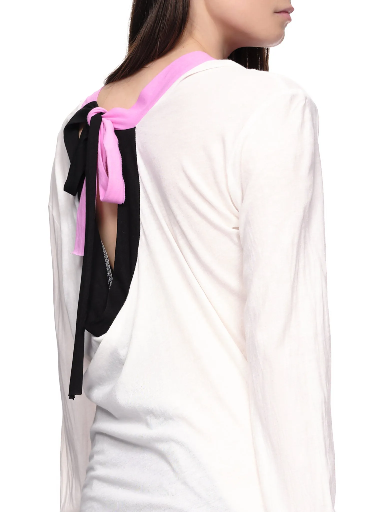 Scoop Neck Maxi Dress (D04-WHITE-PINK)