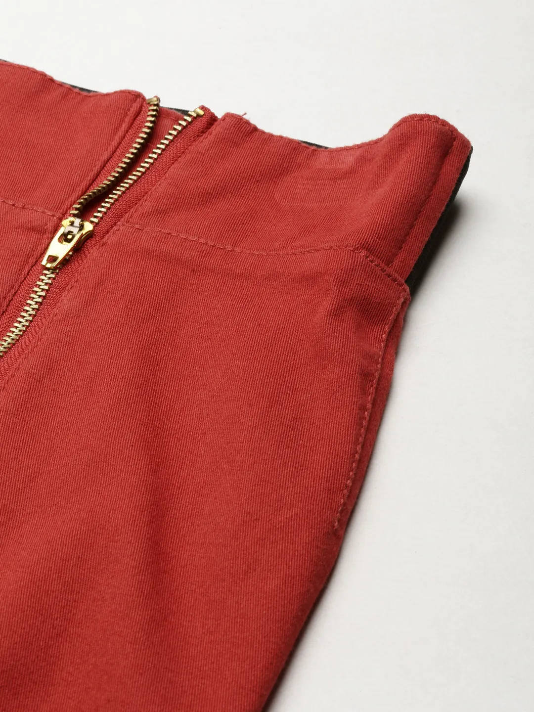 Women Red Solid A-Line Skirt